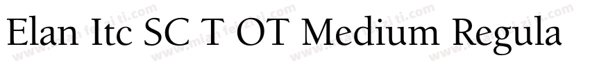 Elan Itc SC T OT Medium Regular字体转换